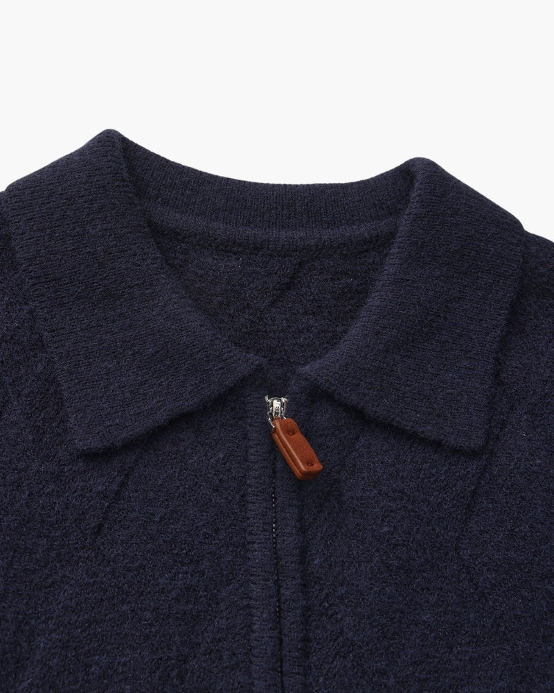 Ordo Maison Cardigan Zip in Maglia Diamante Heritage