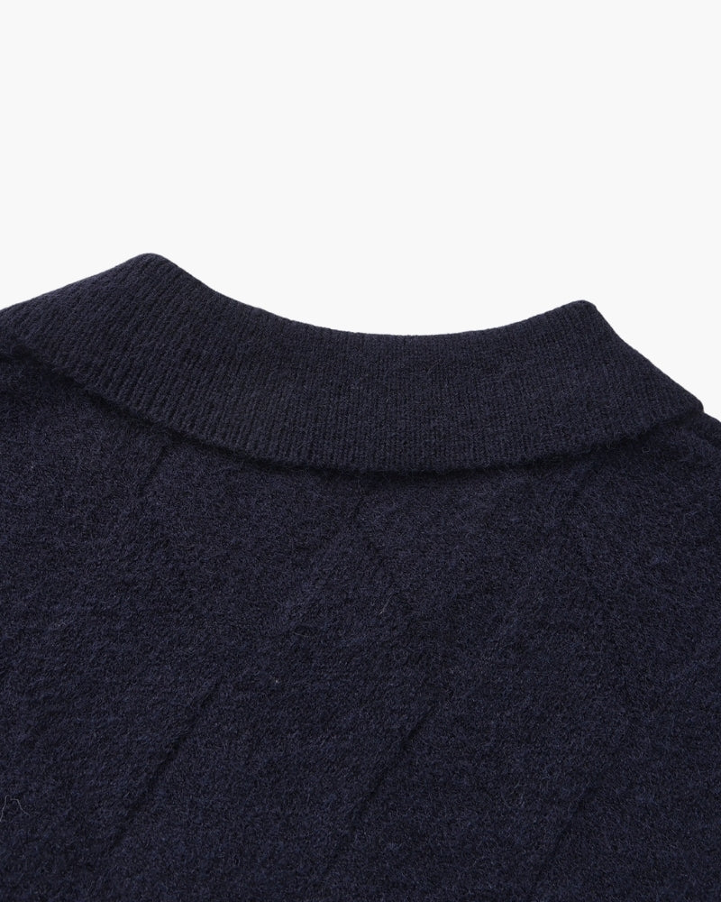Ordo Maison Cardigan Zip in Maglia Diamante Heritage