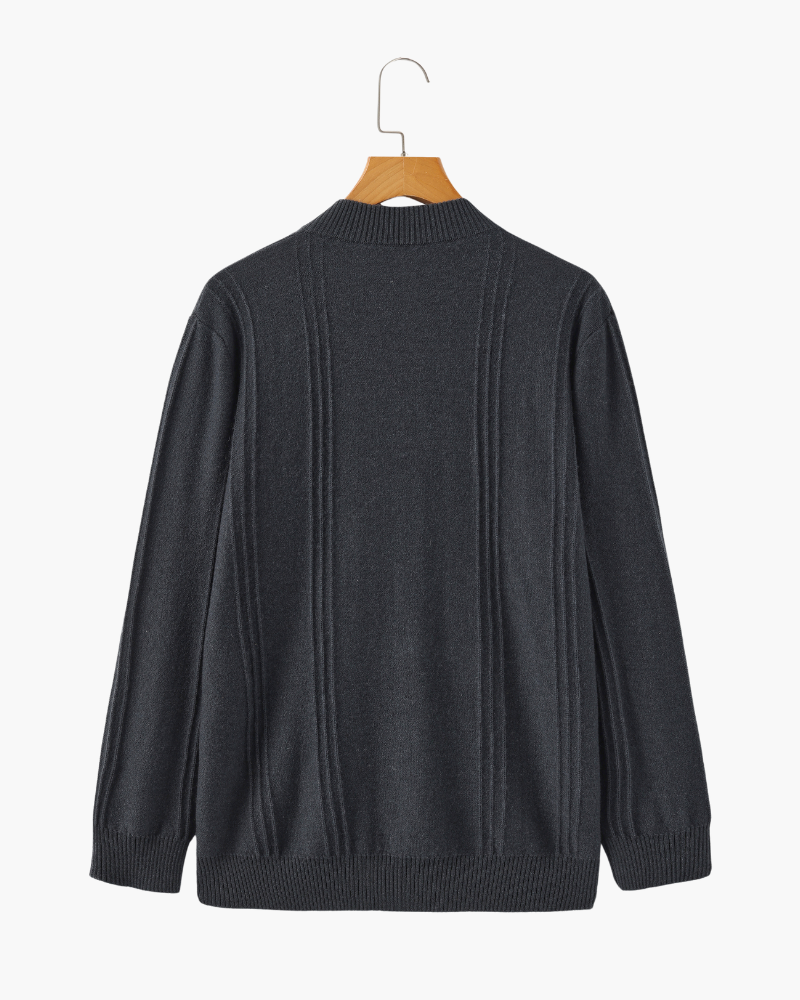 Ordo Maison Half-Zip 100% Cashmere Ribbed Sweater