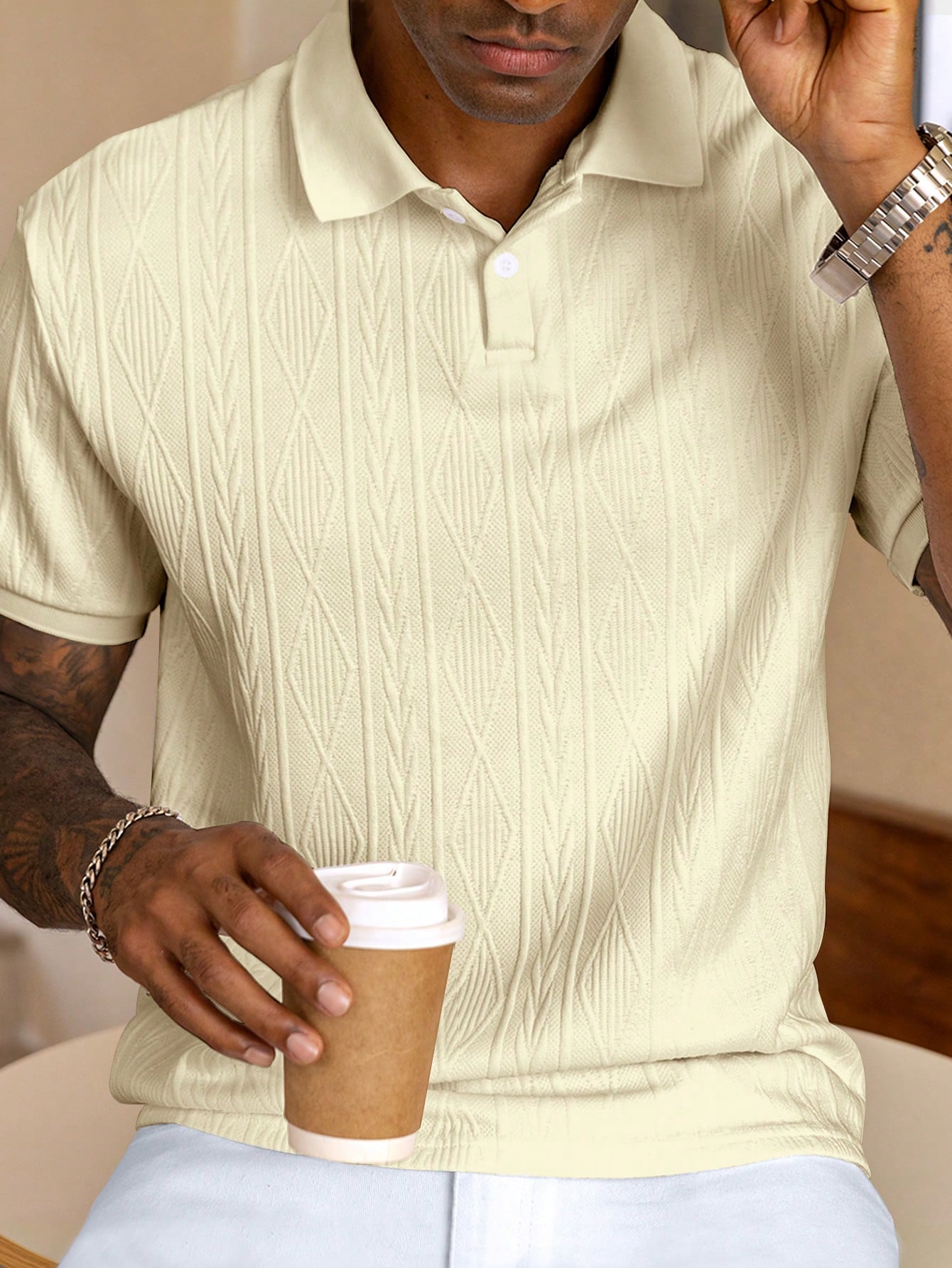 Ordo Maison™ Milano Polo Uomo Dettagli Sottile