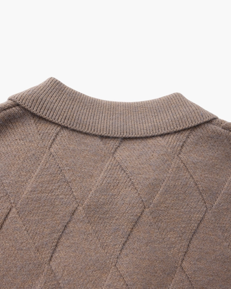 Ordo Maison Cardigan Zip in Maglia Diamante Heritage
