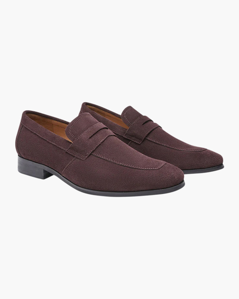 Ordo Maison Classic Suede Penny Loafers in Vintage Charm