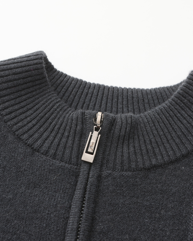 Ordo Maison Half-Zip 100% Cashmere Ribbed Sweater