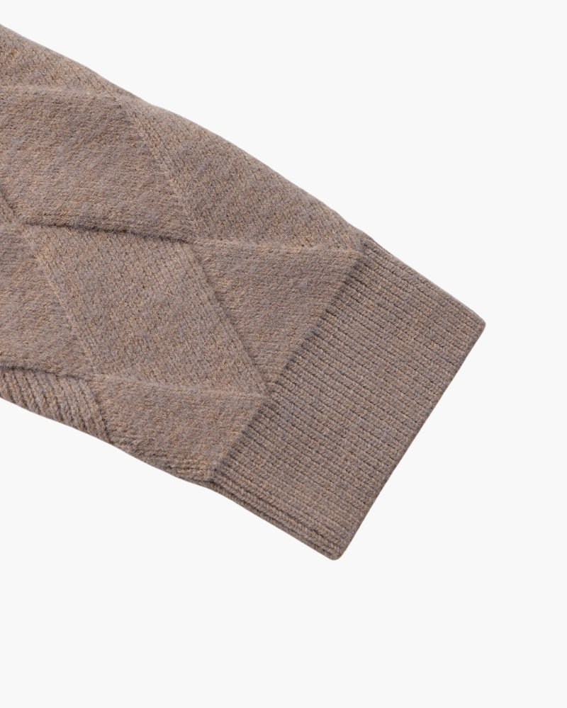 Ordo Maison Cardigan Zip in Maglia Diamante Heritage