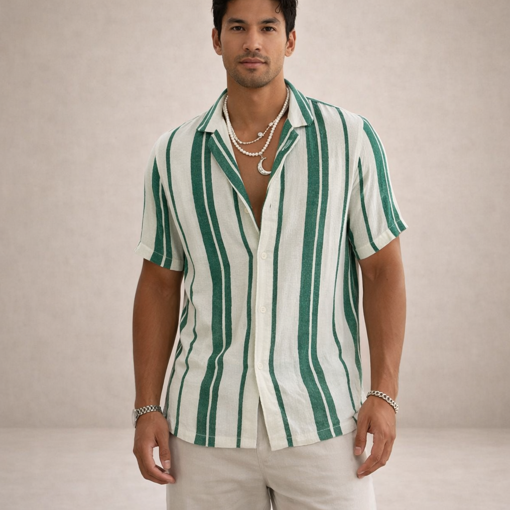 Ordo Maison™ Milano Blusa Lino Stripes