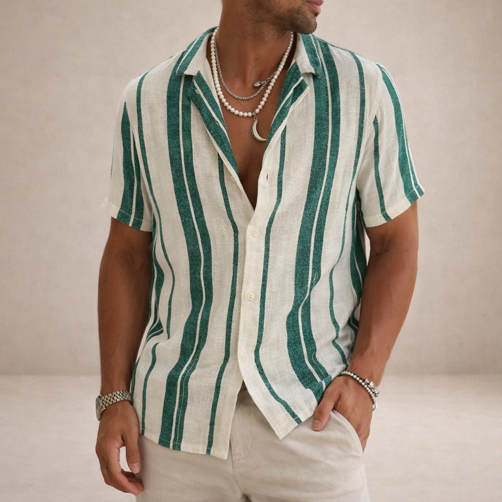 Ordo Maison™ Milano Blusa Lino Stripes