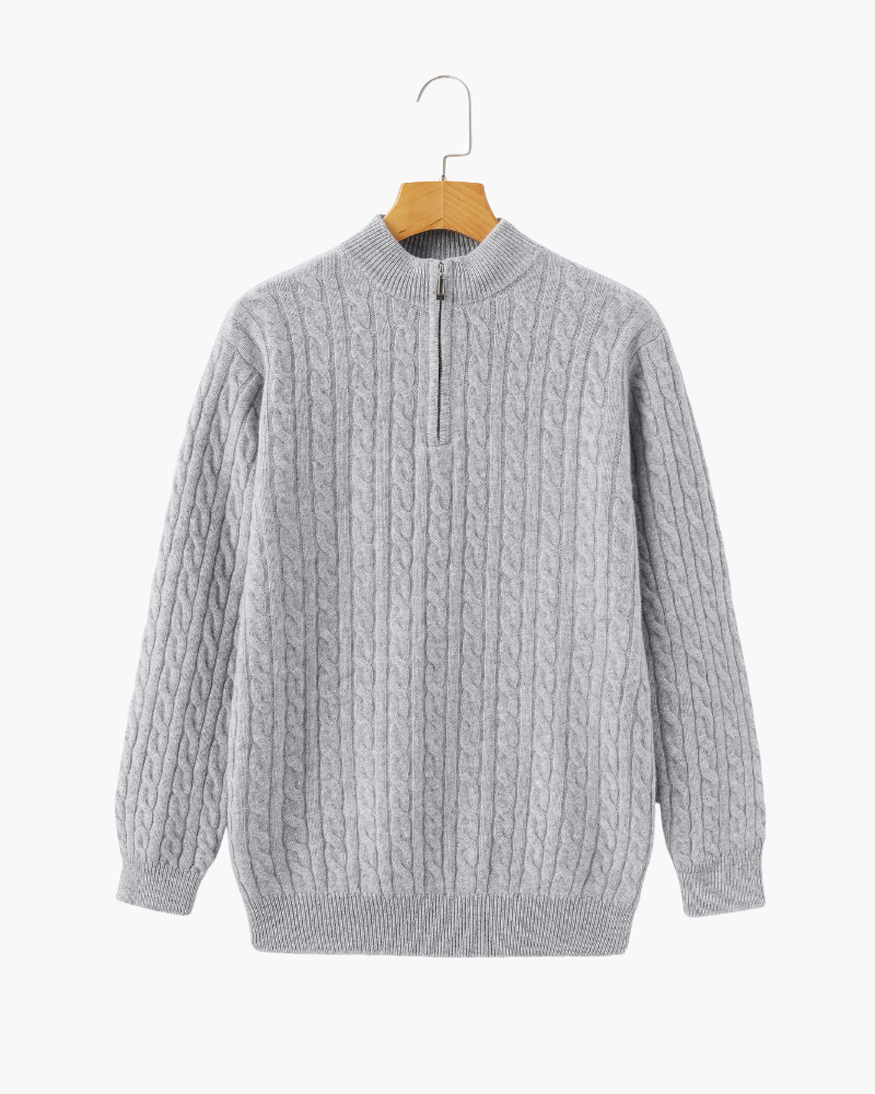Ordo Maison Como 100% Maglione in cashmere con mezza cerniera