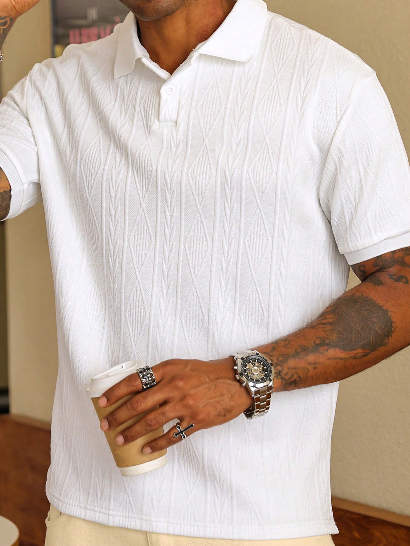 Ordo Maison™ Milano Polo Uomo Dettagli Sottile