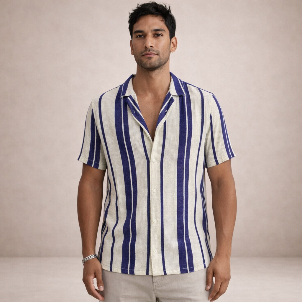 Ordo Maison™ Milano Blusa Lino Stripes