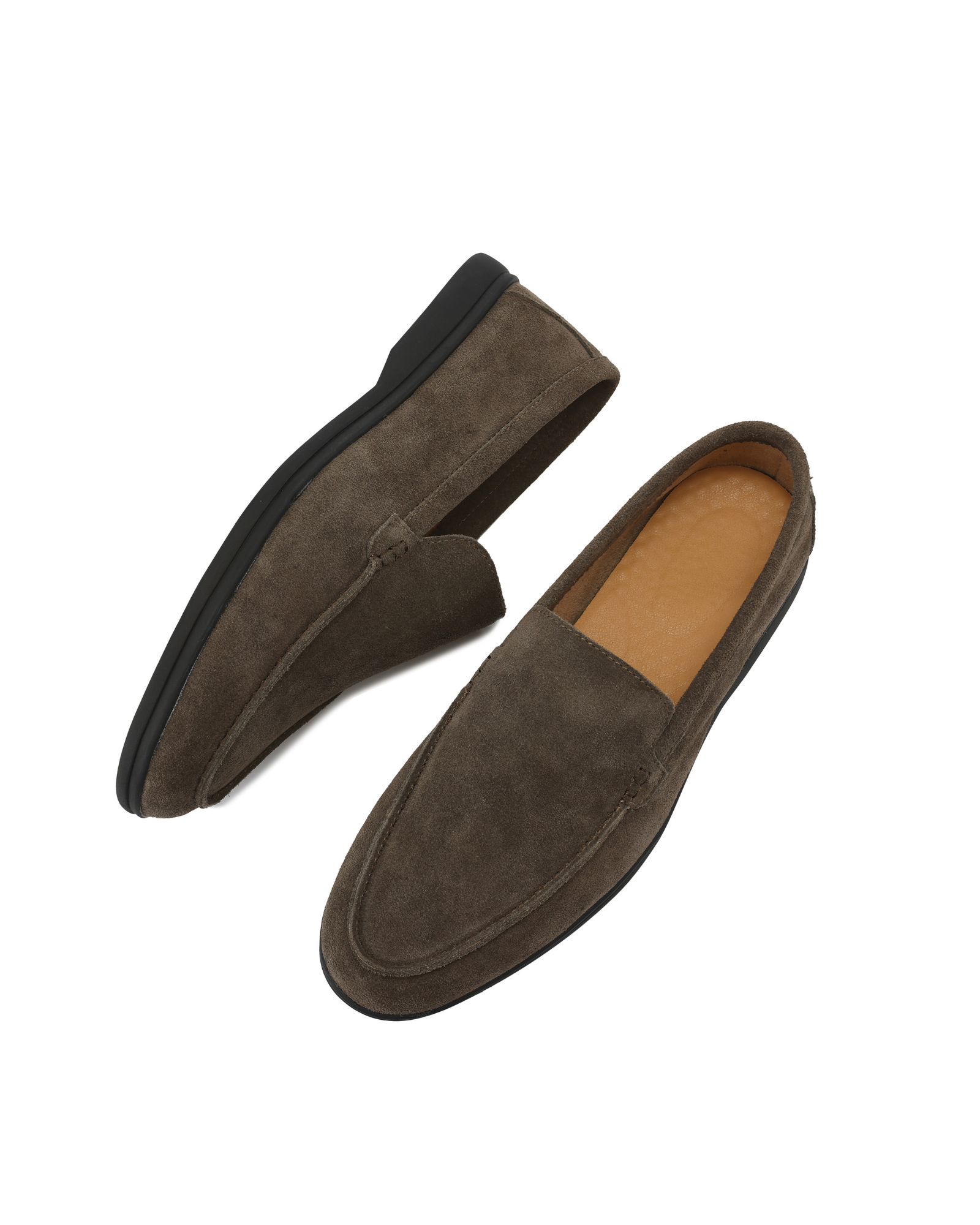 Ordo Maison Como Premium Suede Loafers - Black Soles