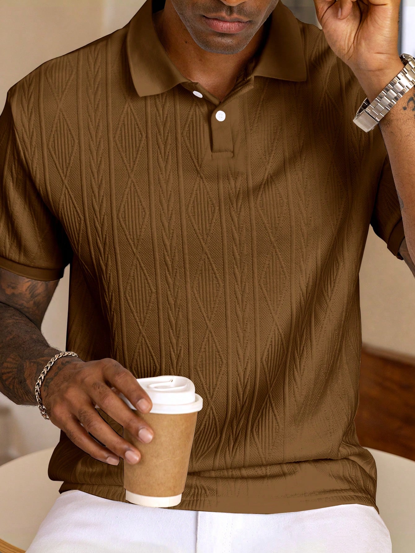 Ordo Maison™ Milano Polo Uomo Dettagli Sottile