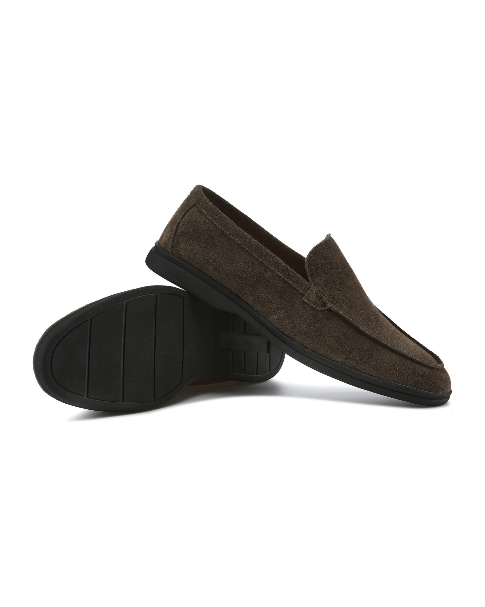 Ordo Maison Como Premium Suede Loafers - Black Soles
