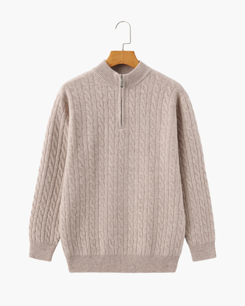 Ordo Maison Como 100% Maglione in cashmere con mezza cerniera