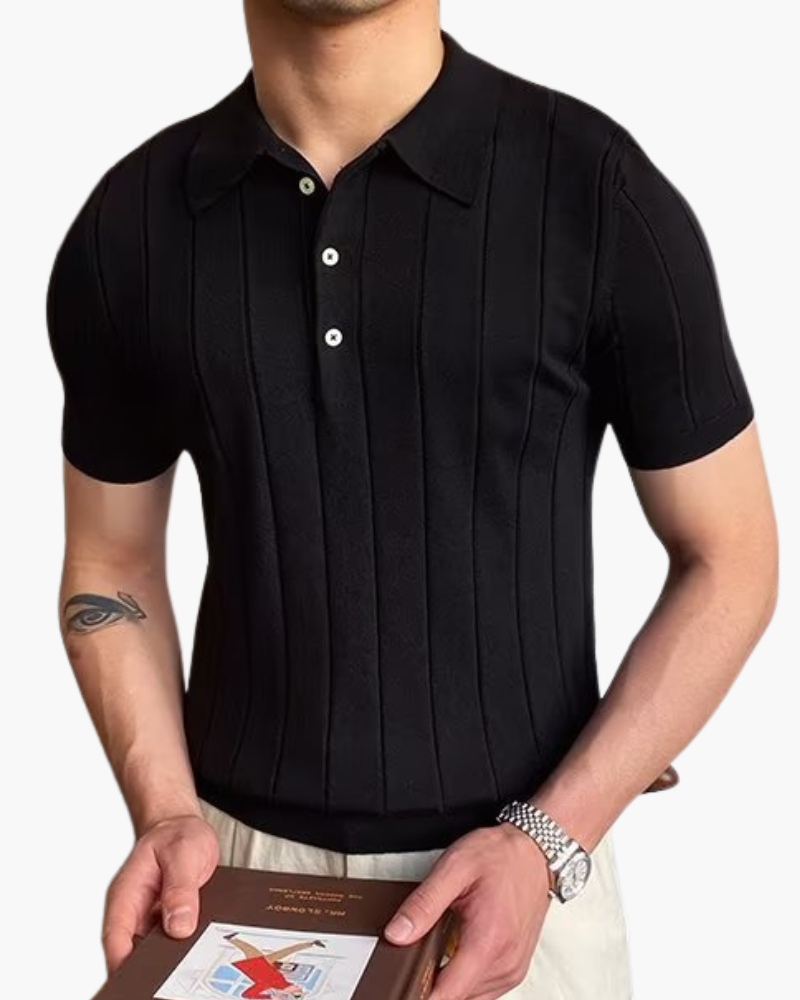 Cannes Striped Cotton Polo