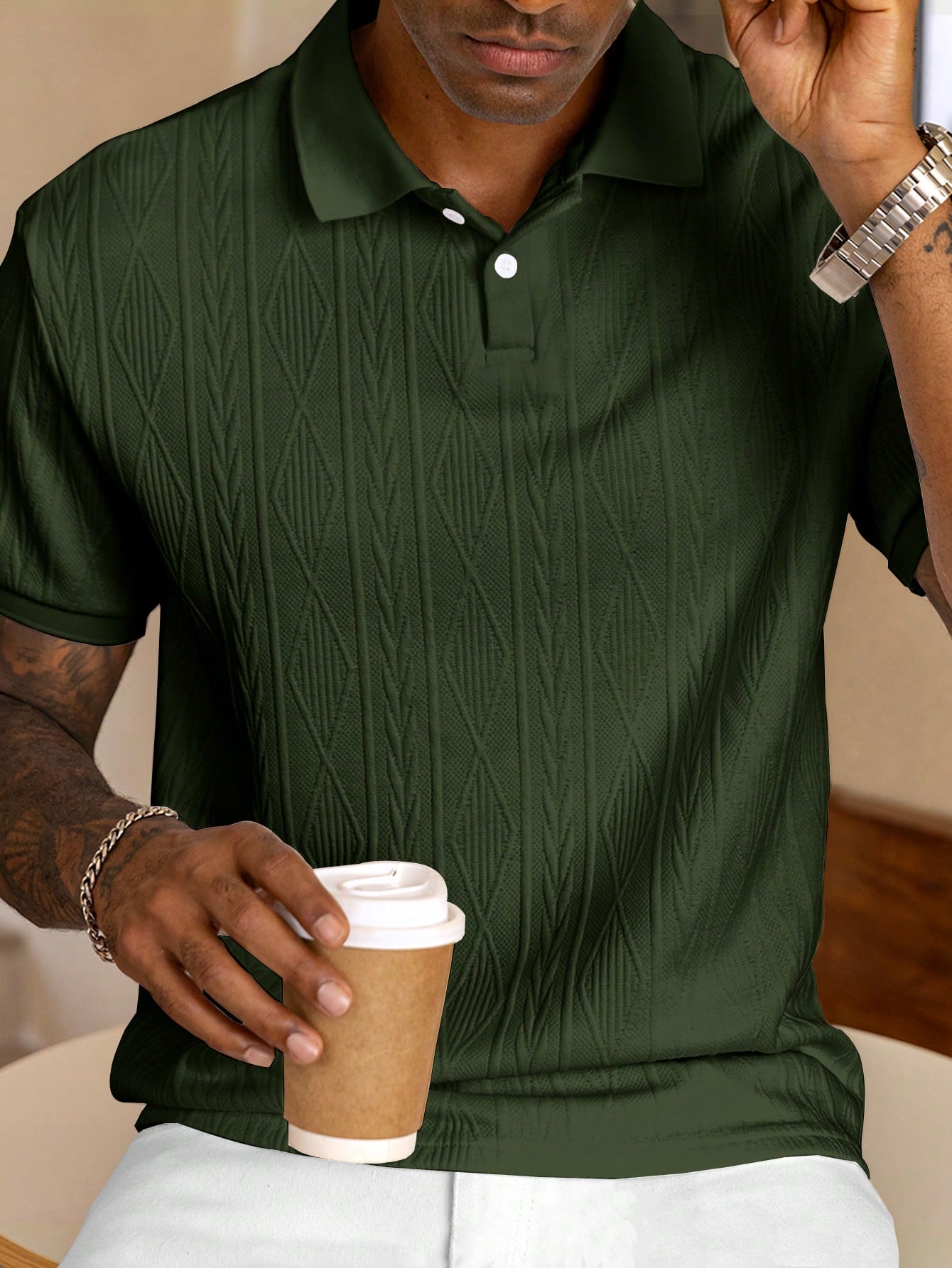 Ordo Maison™ Milano Polo Uomo Dettagli Sottile