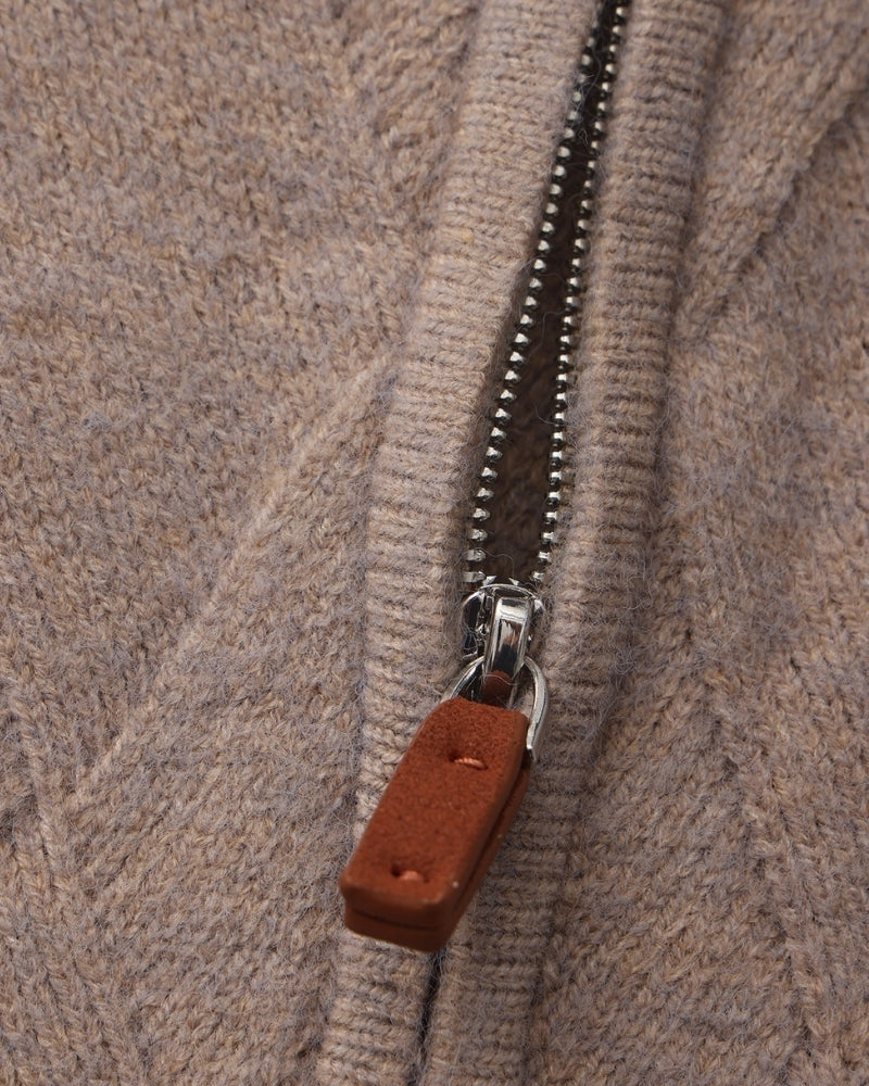 Ordo Maison Cardigan Zip in Maglia Diamante Heritage