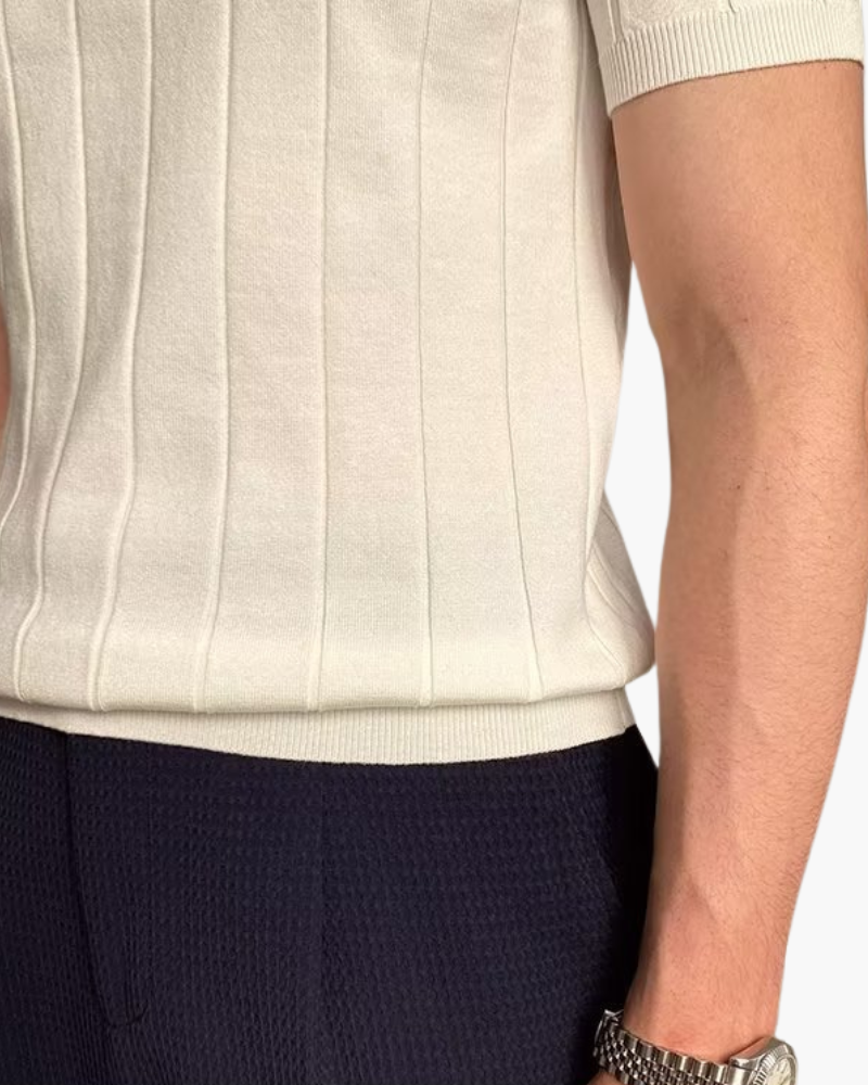 Cannes Striped Cotton Polo