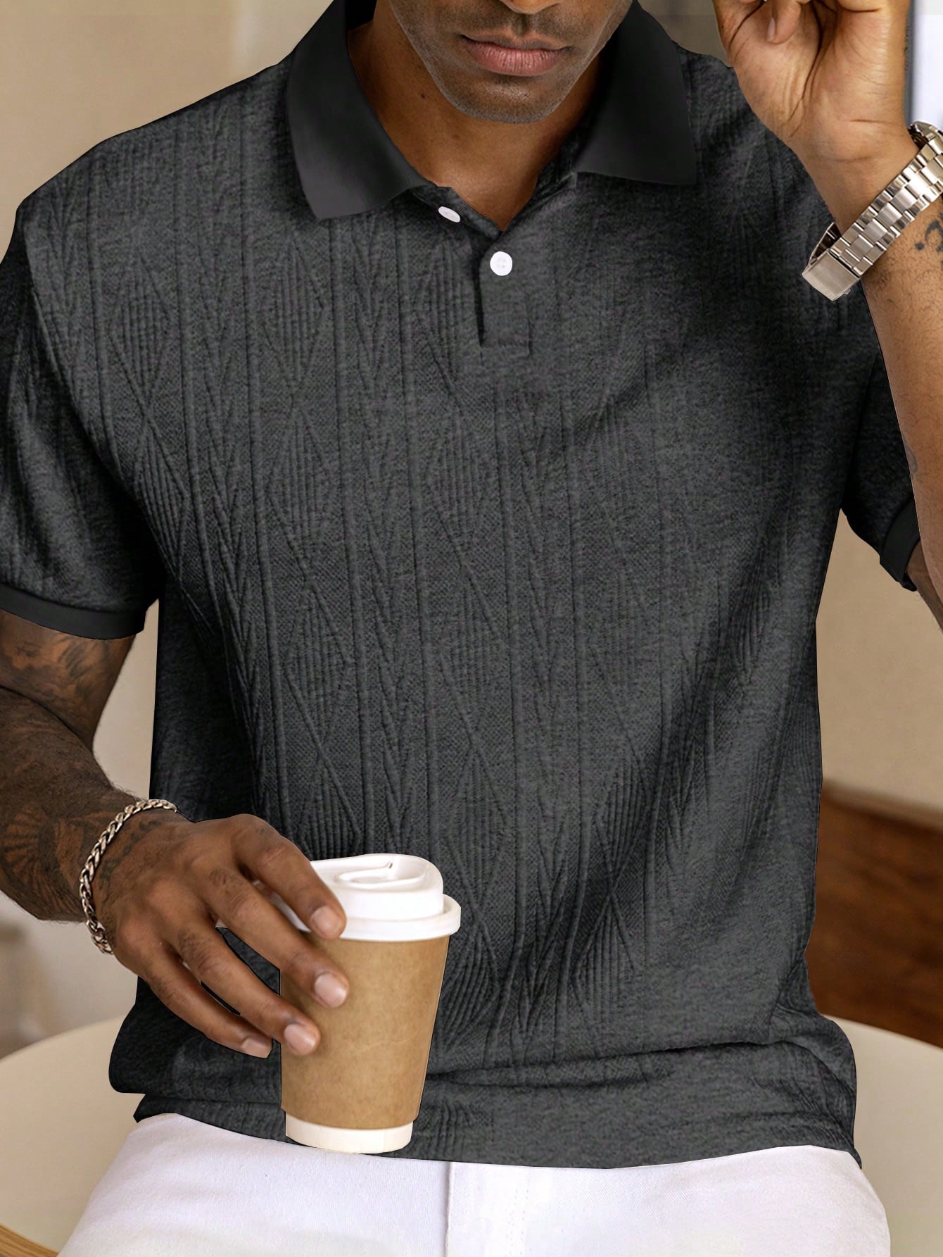 Ordo Maison™ Milano Polo Uomo Dettagli Sottile