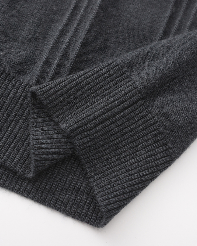 Ordo Maison Half-Zip 100% Cashmere Ribbed Sweater