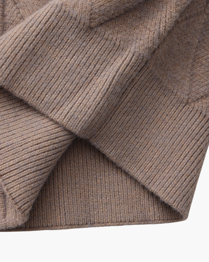 Ordo Maison Cardigan Zip in Maglia Diamante Heritage