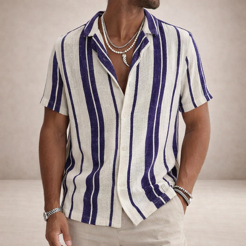 Ordo Maison™ Milano Blusa Lino Stripes