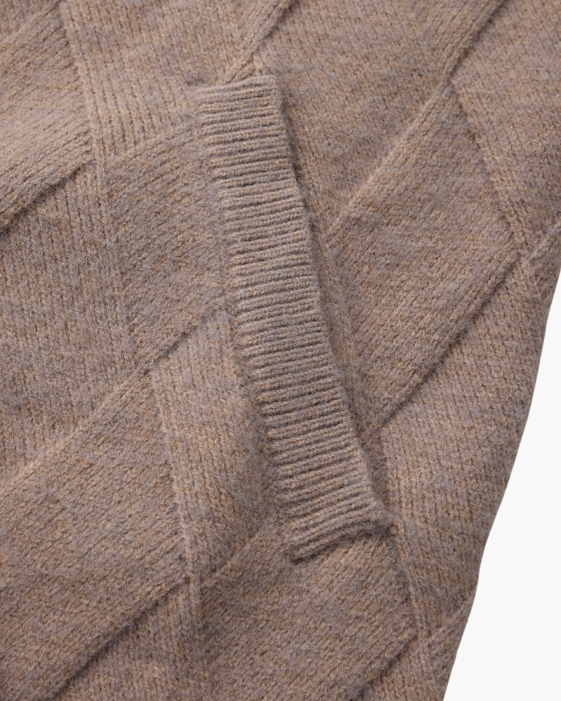 Ordo Maison Cardigan Zip in Maglia Diamante Heritage