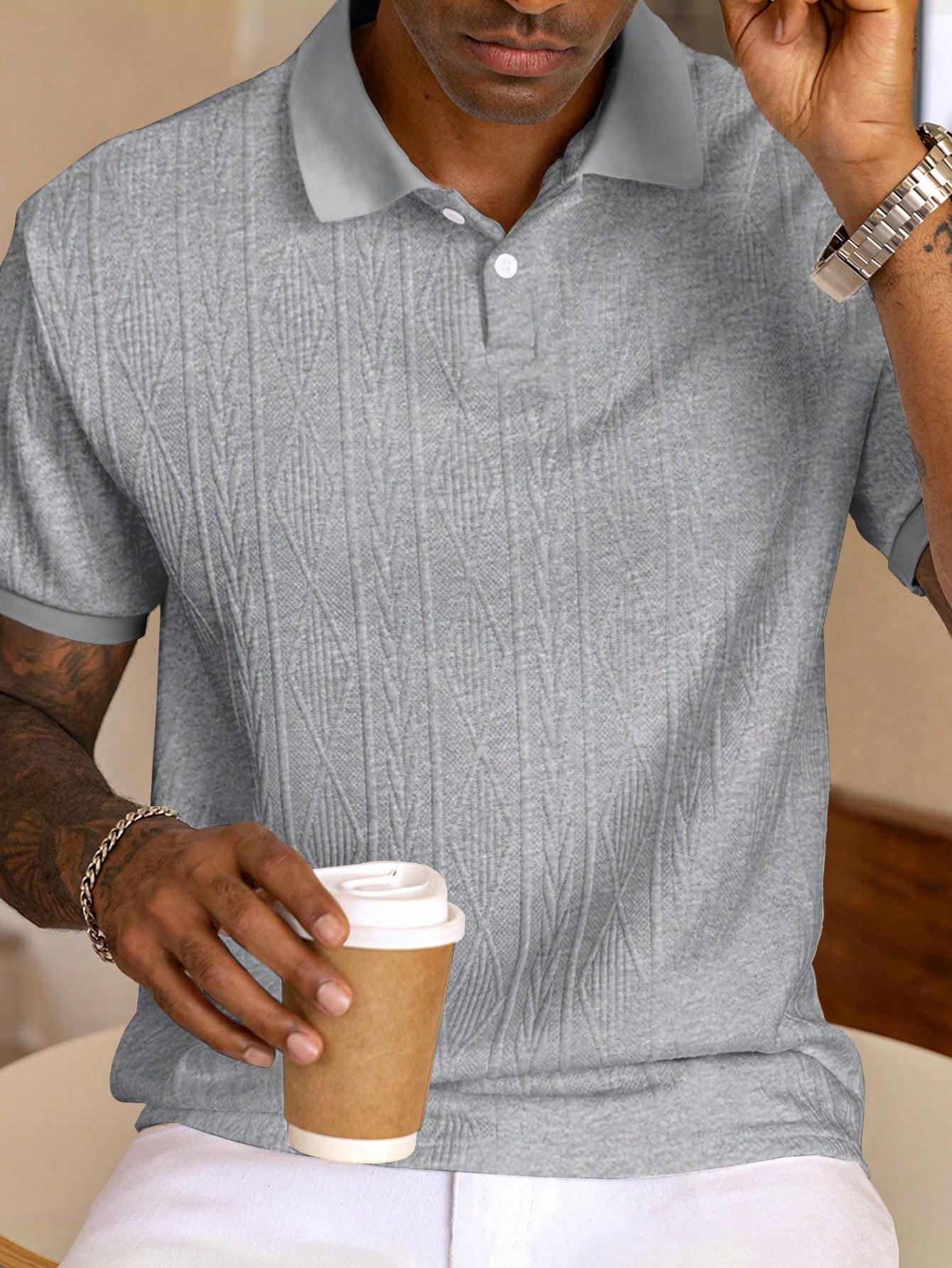 Ordo Maison™ Milano Polo Uomo Dettagli Sottile
