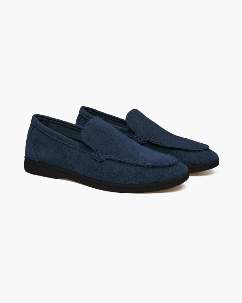 Ordo Maison Como Premium Suede Loafers - Black Soles