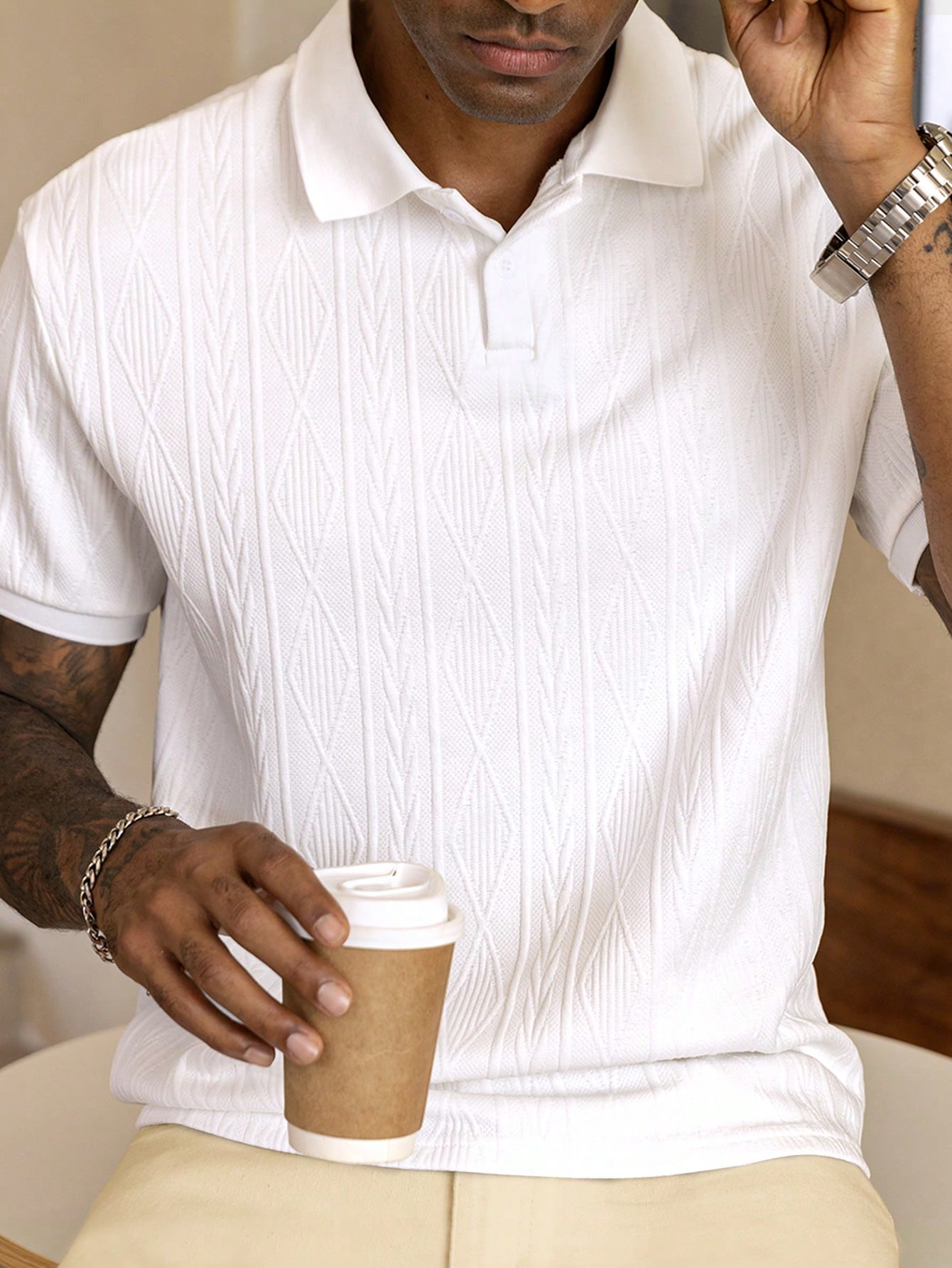 Ordo Maison™ Milano Polo Uomo Dettagli Sottile
